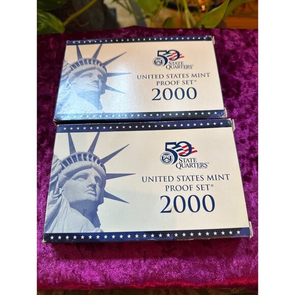 2000 US Mint Proof Set & 50 State Quarters Proof Set In Original Packaging - Picture 1 of 5